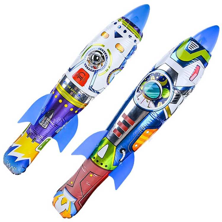 3D Rocket Foil Balloon Throwing Inflatable