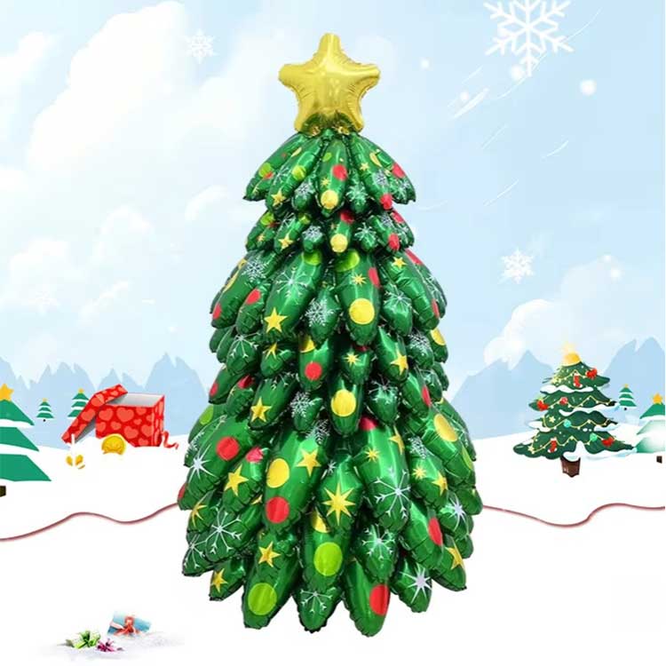 ເປັນໄມ້ຢືນຕົ້ນວັນຄຣິດສະມາດຢືນຂຶ້ນປູມເປົ້າ Foil