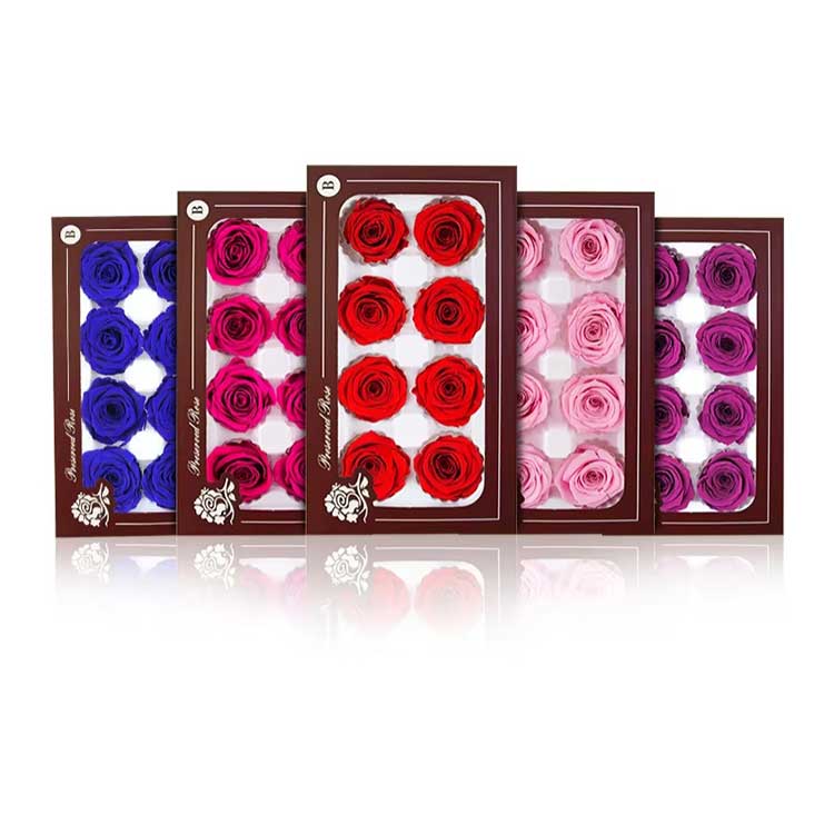 ດອກໄມ້ຕະຫຼອດໄປ 8 ດອກ Rose ກ່ອງຂອງຂວັນ