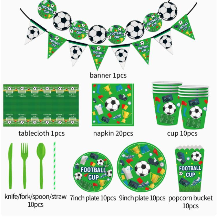 ການຕົບແຕ່ງງານລ້ຽງທີ່ມີຮູບແບບການແຂ່ງຂັນບານເຕະຊຸດ